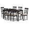 Baxton Studio Dallas Sand Upholstered and Brown Finished Wood 7-Piece Dining Set 171-10955-10519 - alternate 1